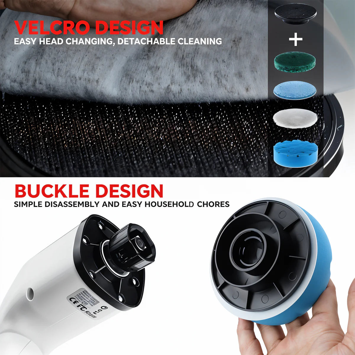 7-in-1 Electric Spin Scrubber / Cleaning Brush With Extension Handle