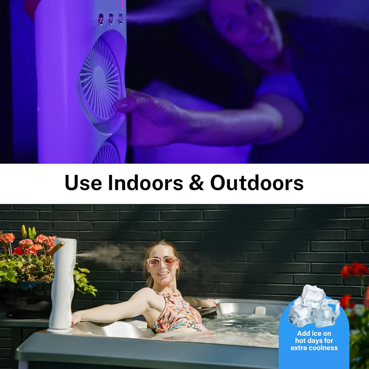 Electric Fan Desktop Double-head Powerful Air Cooler (1 Pc With Remote)