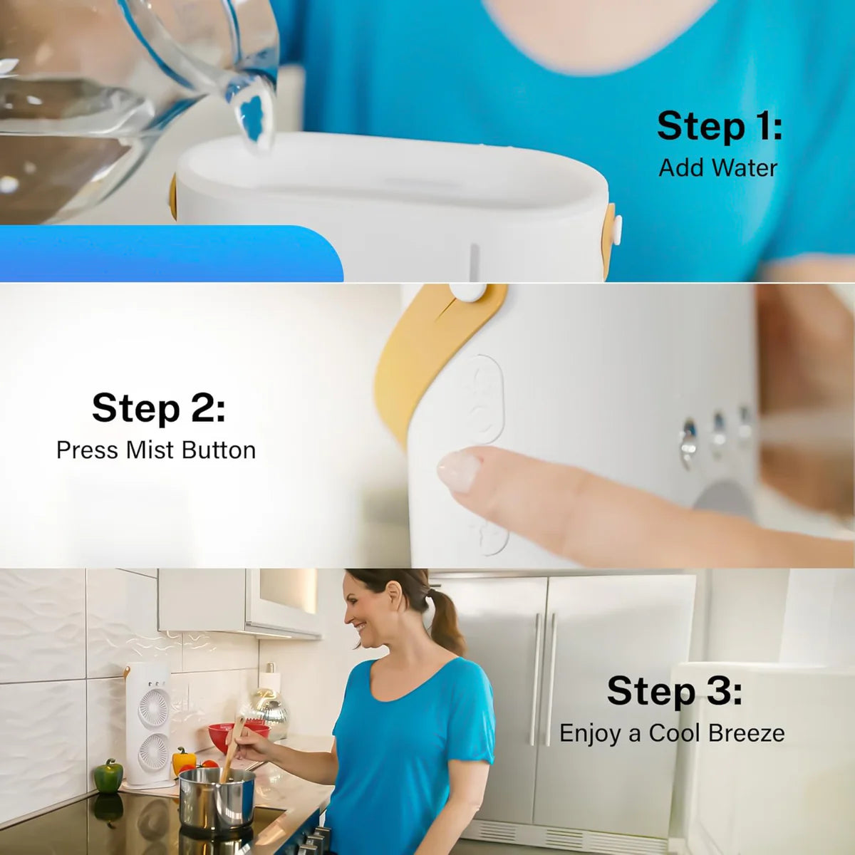 Electric Fan Desktop Double-head Powerful Air Cooler (1 Pc With Remote)