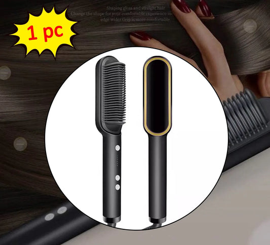 Hair Straightener Used While Massaging Hair Scalps And Head.