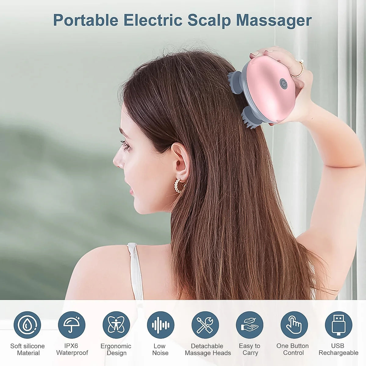 Rechargeable Waterproof Scalp Massager™ – Relax, Refresh & Rejuvenate