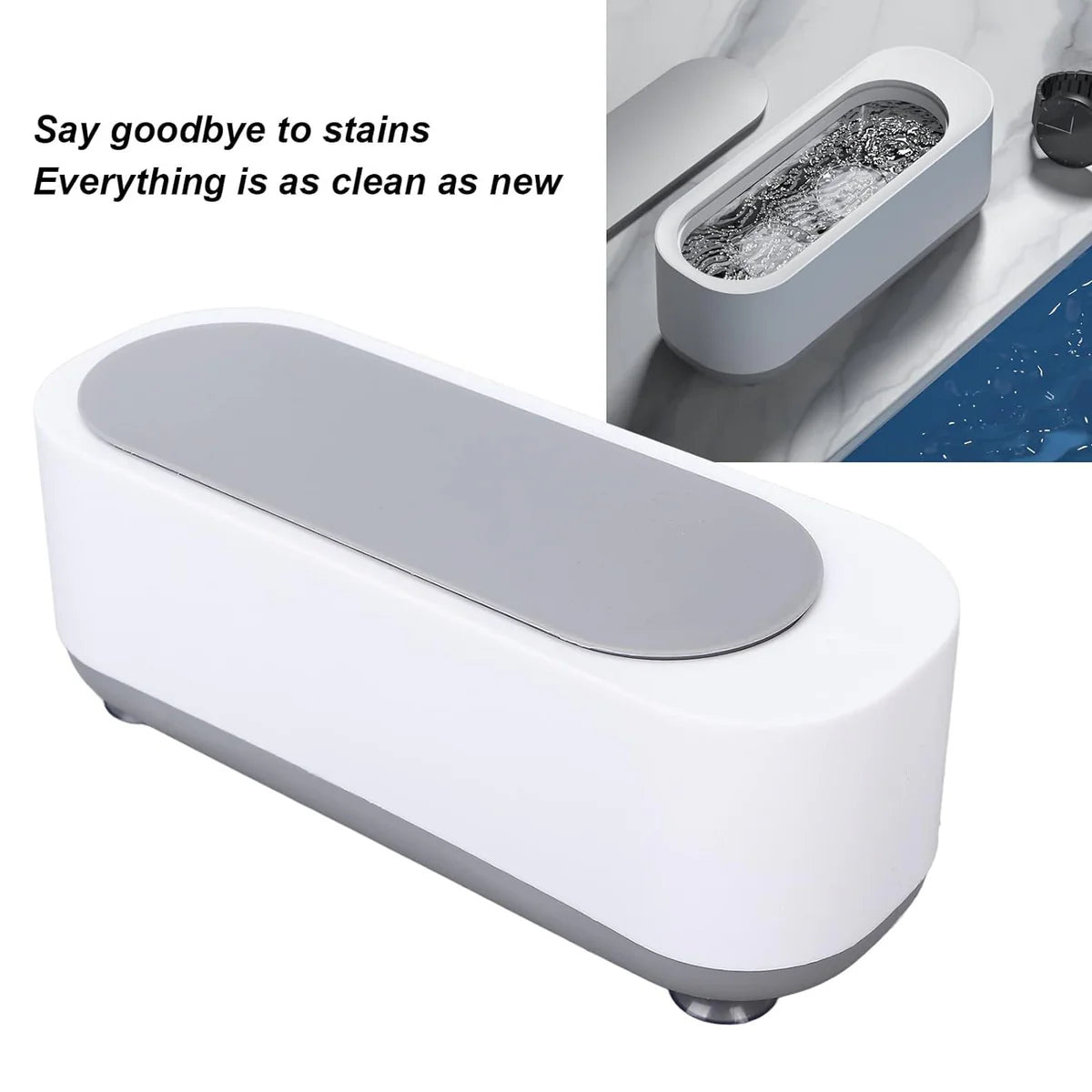 Ultrasonic Jewellery Cleaner, High Frequency Vibration Machine (Battery Not Included)